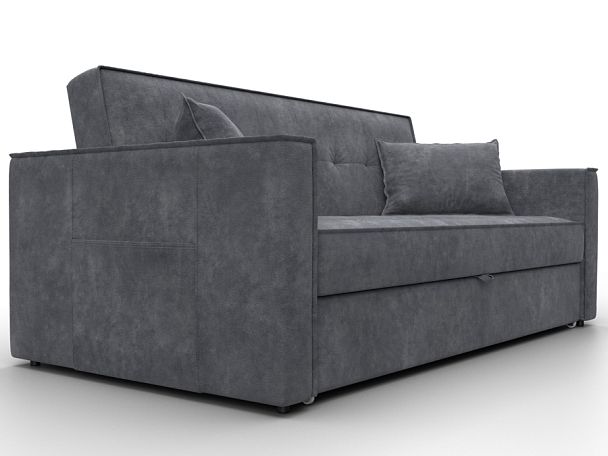 Диван прямой Лига-104 (160) Велюр серый - Вид 3