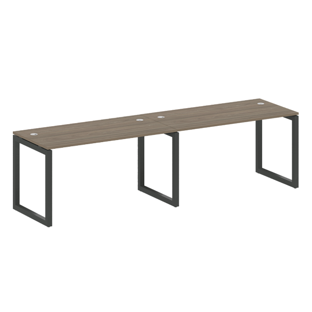 Metal System Quattro Р. ст. на 2 раб. места на О-образном м/к 50БО.СМ-2.3 Вяз/Антрацит металл 2800*720*750 - Вид 1