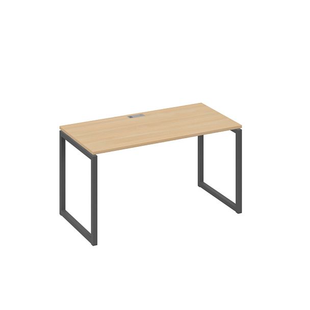 Стол письменный на металлокаркасе QUATTRO A4 А4 Б4 014 БП натуральный дуб / металлокаркас антрацит - Вид 1