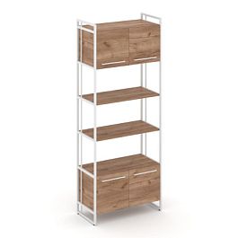 Rift Шкаф 5 ниш широкий RF.SS-54 Дуб Табак/Металл Белый 798*396*2010 - Фото предпросмотра