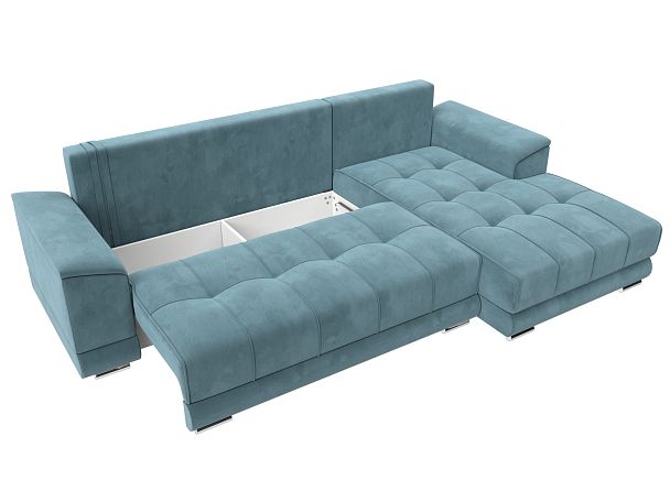 Угловой диван НордСтар правый угол Велюр бирюзовый - Вид 7