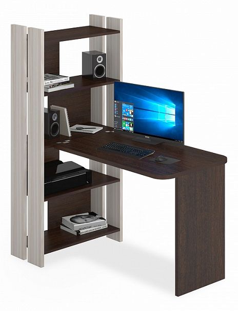 Стол компьютерный Домино Lite СТЛ-ОВ+С100Р Венге/Карамель - Вид 1