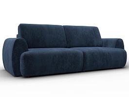 Диван прямой Лига-115 НПБ Велюр синий - Фото предпросмотра