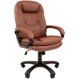 Кресло CHAIRMAN 668, экокожа, коричневый - Фото предпросмотра