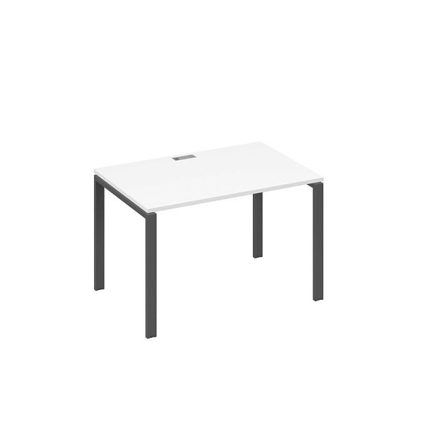 Стол письменный на металлокаркасе UNO A4 А4 Б1 023 БП белый премиум / металлокаркас антрацит - Вид 1
