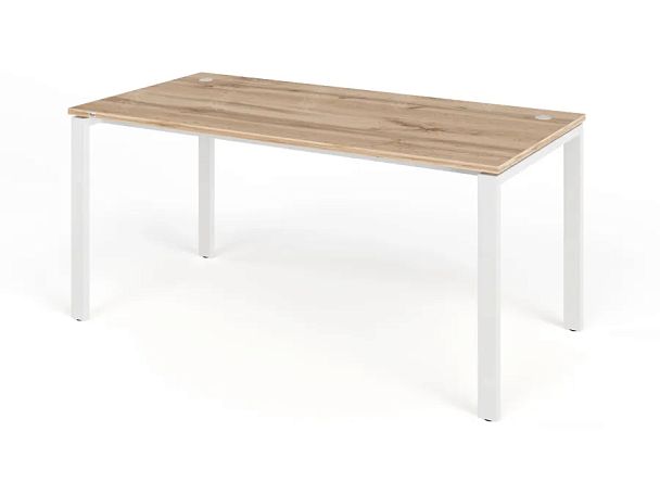 TANDEM RTD068-MK-160-V Стол прямой на металлокаркасе ун-й 1600х800х750 Вотан/Белый - Вид 1