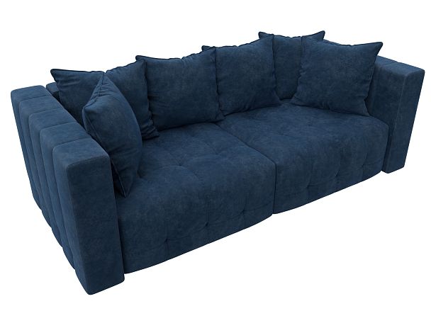 Диван прямой Лига-052 НПБ Велюр синий - Вид 6