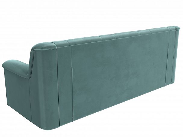 Прямой диван Карелия (полностью велюр бирюзовый) - Вид 7