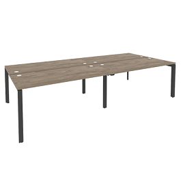 Onix Рабочая станция на П-образном м/к O.MP-D.RS-4.4.7 Тиквуд темный/Антрацит металл 3160*1475*750 - Фото предпросмотра