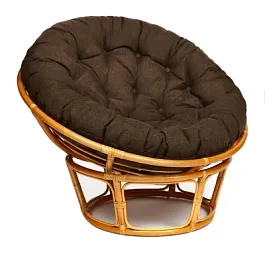 Кресло Папасан/Papasan (23/01 W) /с подушкой и ремешками/Honey (мед) - Фото предпросмотра
