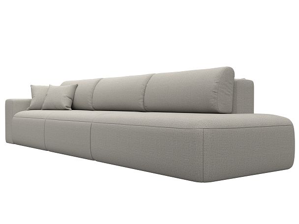 Диван прямой Лига-036 НПБ Модерн Лонг подлокотник слева Рогожка бежевый - Вид 3