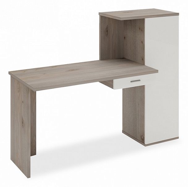 Стол письменный Домино Lite СКЛ-ПРЯМ120+ШК Белый/Нельсон - Вид 1