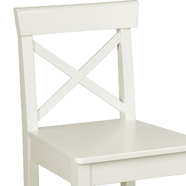 Комплект деревянных полубарных стульев с жестким сиденьем Бергольф Слоновая кость, 3 шт. - Вид 7