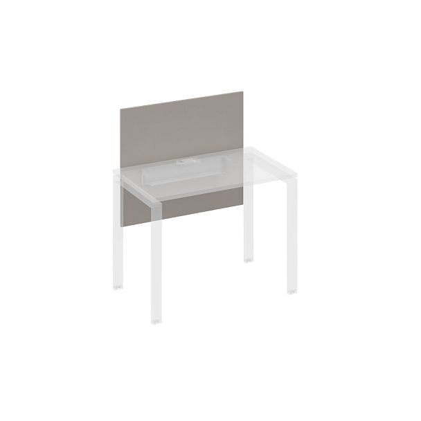 Экран настольный фронтальный большой для стола 100 с кабель-каналом A4 А4 Б 835 БП мокко премиум / металлокаркас серый - Вид 1