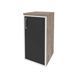 Onix Шкаф низкий узкий правый O.SU-3.2 R (R) black Тиквуд темный/Стекло black 400*420*823 - Фото предпросмотра