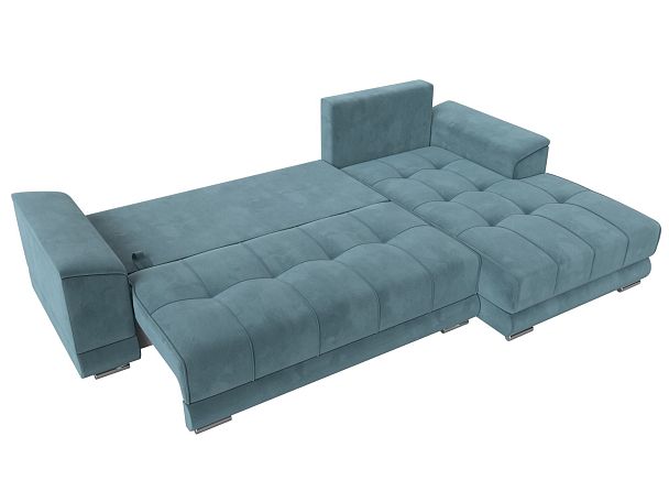 Угловой диван НордСтар правый угол Велюр бирюзовый - Вид 8