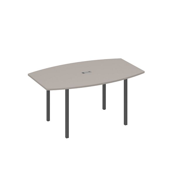 Стол 160 для переговоров на каркасе DUE A4 А4 Б2 111 БП мокко премиум / металлокаркас антрацит - Вид 1