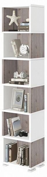 Стеллаж-колонка Домино СБ-15/6 Белый/Нельсон - Вид 2