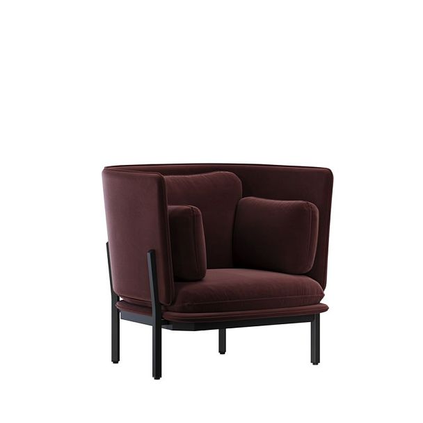 Stato Диван одноместный с низкой спинкой STA-01L Velutto 29/Металл Черный 970*850*855 - Вид 1