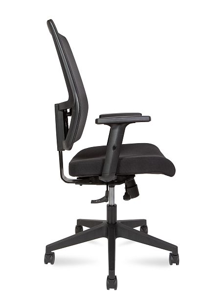 Кресло офисное Techo LB / черный пластик / черная сетка / черная ткань - Вид 4