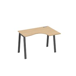 Стол эргономичный правый "Классика" на металлокаркасе TRE A4 А4 Б3 032 БП натуральный дуб / металлокаркас антрацит - Фото предпросмотра