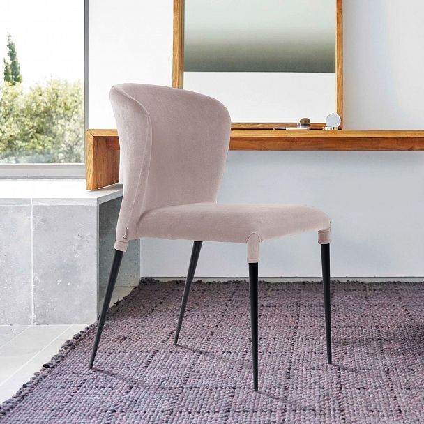 Стул Albert (Альберт), бархат пепельно-бежевый 25, стопируемый - Вид 7