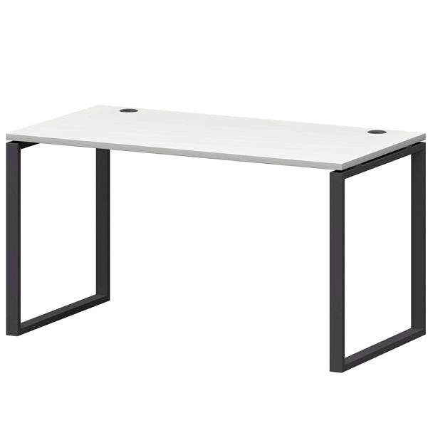Стол на металлокаркасе СМС25-О-10К.73.Пр25 Белый/Антрацит 1000x730x750 Смарт - Вид 1