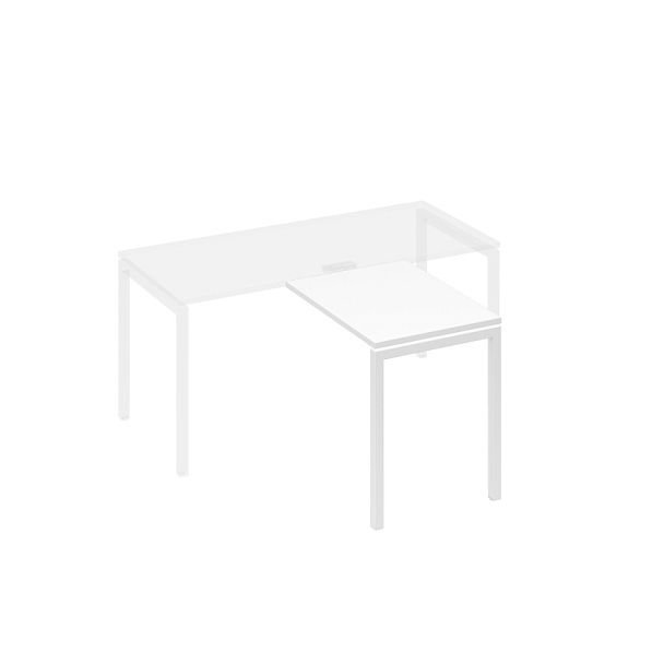 Брифинг-приставка на опорах DUE A4 А4 Б2 071 БП белый премиум / металлокаркас белый - Вид 1