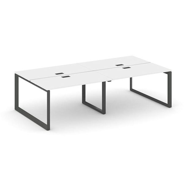 Style Project Next Рабочая станция двухсторонняя SN-59O.DRS-041 Белый/Металл Антрацит/Черный Заглушка 1960*1432*750 - Вид 1