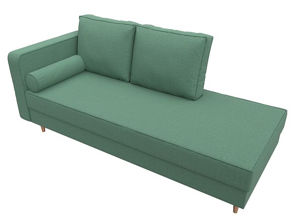 Кушетка Прайм левая Рогожка зеленый - Вид 5