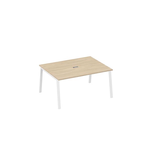 Стол 160 на металлокаркасе TRE для переговорной A4 А4 Б3 133 БП дуб скандинавский / металлокаркас белый - Вид 1