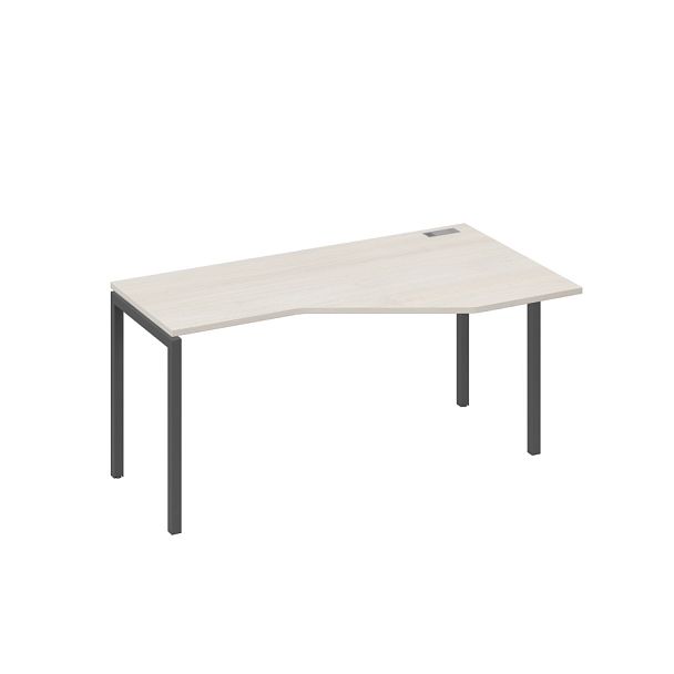 Стол эргономичный правый "Техно" на металлокаркасе DUE A4 А4 Б2 056 БП дуб / металлокаркас антрацит - Вид 1