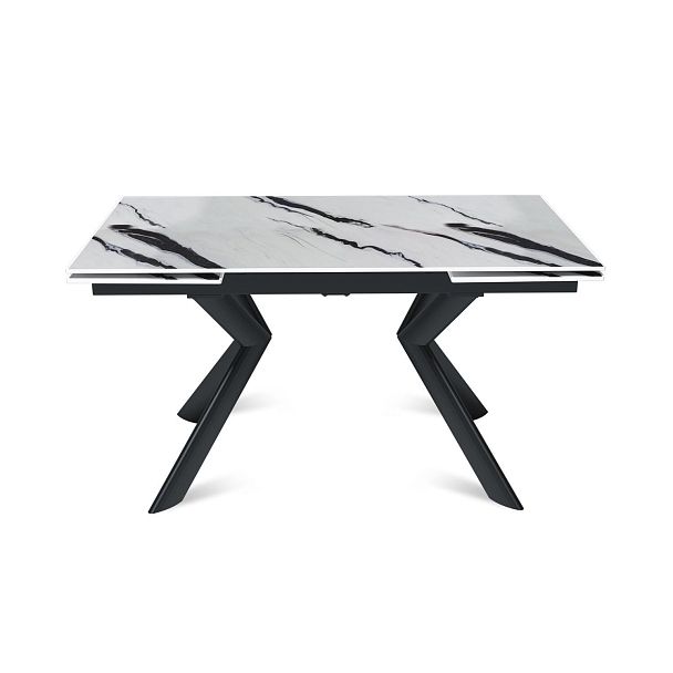 Стол раскладной Bridge (140+40+40), керамика глянцевая Panda White - Вид 2