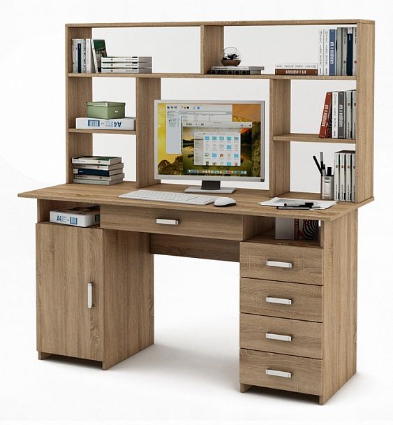 Стол компьютерный Лайт-7Я СН - Вид 1