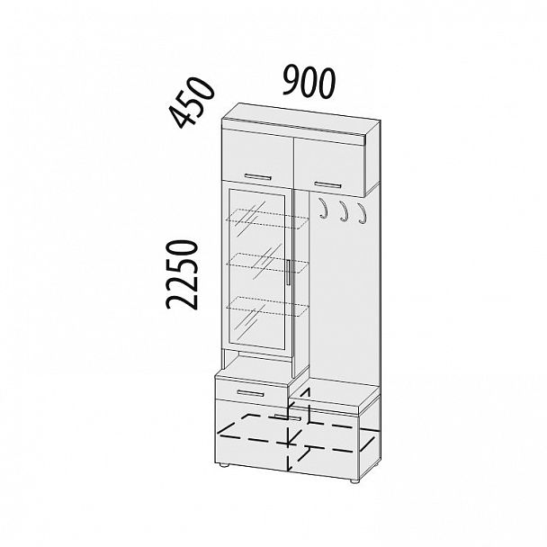 Прихожая "Тиффани" 47.08 - Вид 2