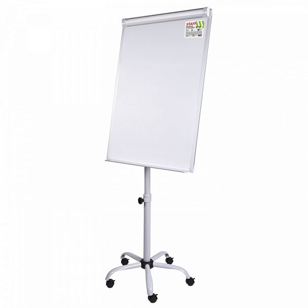 Доска-флипчарт магнитно-маркерная 70x100 см, передвижная, на пятилучии, STAFF, 238003 - Вид 1