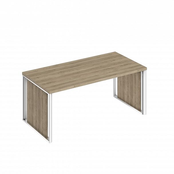 Стол руководителя с декоративными вставками "Bravo" БР 123 дуб гладстоун светлый - Вид 1