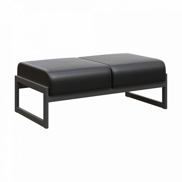 Банкетка двухместная "MODULE" MD.B2 Черный+черный - Вид 1