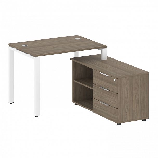 Рабочая станция "Metal System" БП.РС-СТС-2.1 вяз/белый - Вид 1