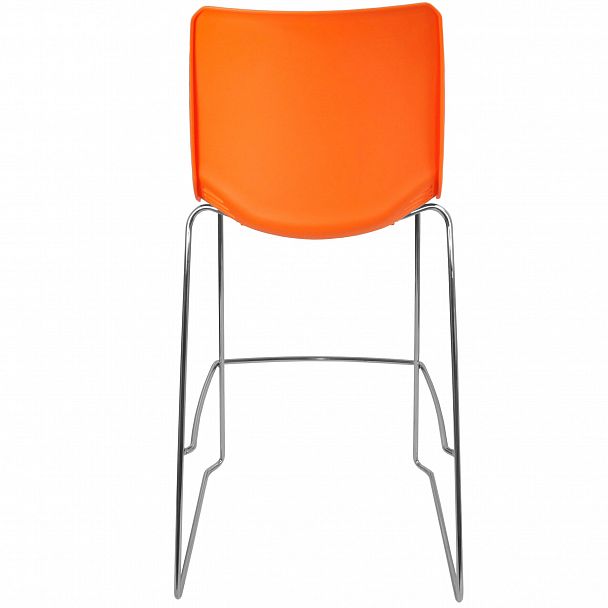 Стул Race (Пруток Барный) каркас Хром, оранжевый - Вид 4