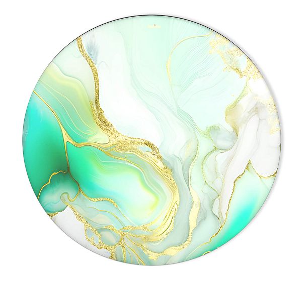 Столик журнальный Sheffilton SHT-TU49/TT32 60 СТЕКЛО/МДФ золото/лазурно голубой - Вид 4