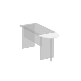 Приставка к столу без опоры Комфорт К.201 белый премиум - Фото предпросмотра