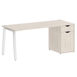 Home Office Стол письменный VR.SP-3-178.1.A Денвер светлый/Белый металл 1780*720*750 - Фото предпросмотра