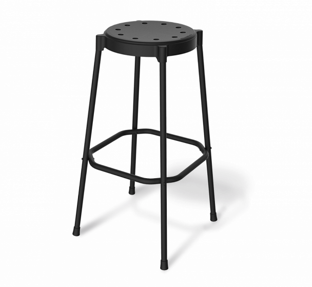 Стул барный Sheffilton SHT-S48 черный/черный муар - Вид 1