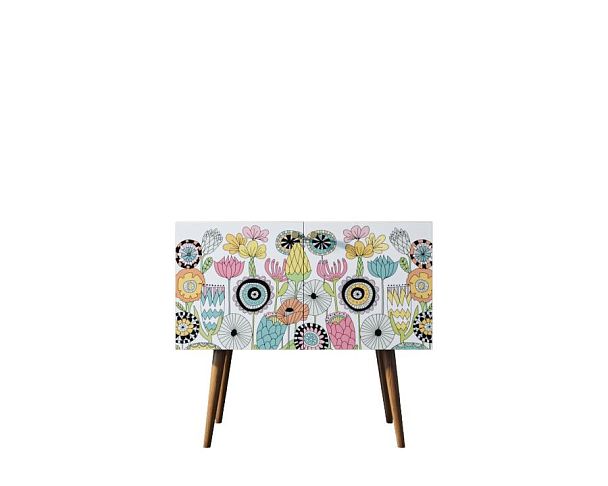 Комод на высоких ножках Berber малый арт BB13/Print_03 - Вид 1