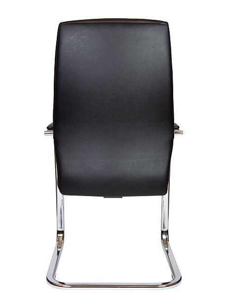 Кресло офисное / Davos CF Black / алюминиевая  база / черная экокожа - Вид 2