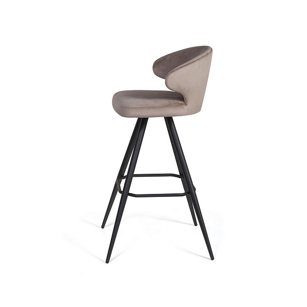 Стул полубарный Richard поворотный 360 градусов, бархат бежевый 5 - Вид 6