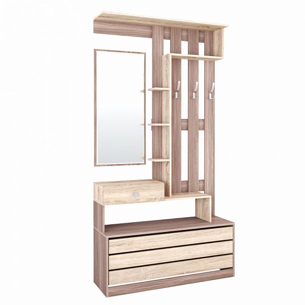 Ямайка Центральная секция ЯПЦС-1 (2100х1100х350) ясень шимо/дуб сонома - Вид 1