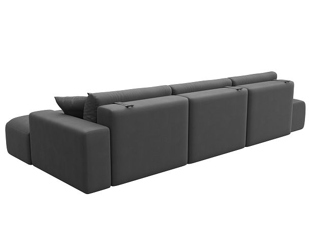 Диван угловой Лига-036 НПБ Модерн Лонг правый угол Искусственная замша серый - Вид 6