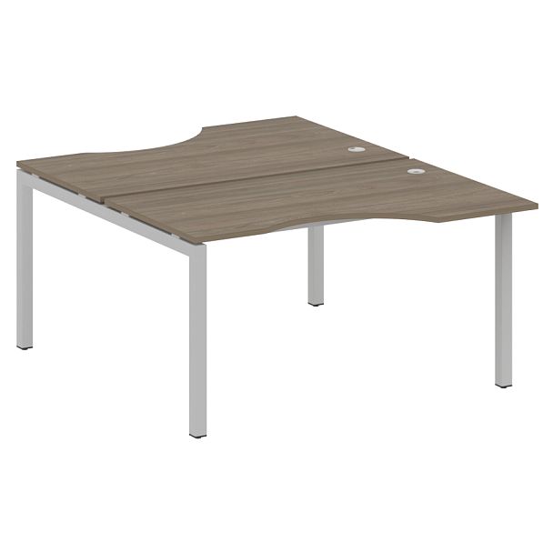 Metal System Quattro Р. ст. криволинейная на П-образном м/к 50БП.РАС-СА-2.2 Вяз/Серый металл 1400*1835*750 - Вид 1